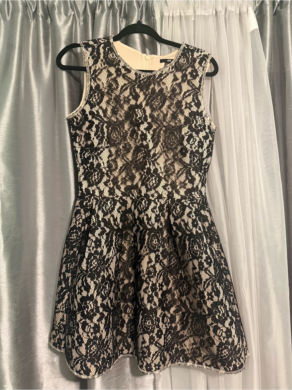 H&M Black Lace Overlay Dress
